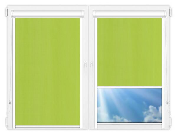 Кассетные рулонные шторы UNI Аллегро перл зеленый цена. Купить в «Мастерская Жалюзи»